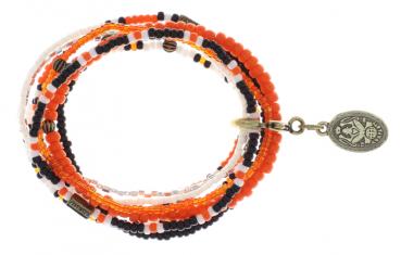 Petit Glamour d'Afrique bracelet orange/white - Konplott
